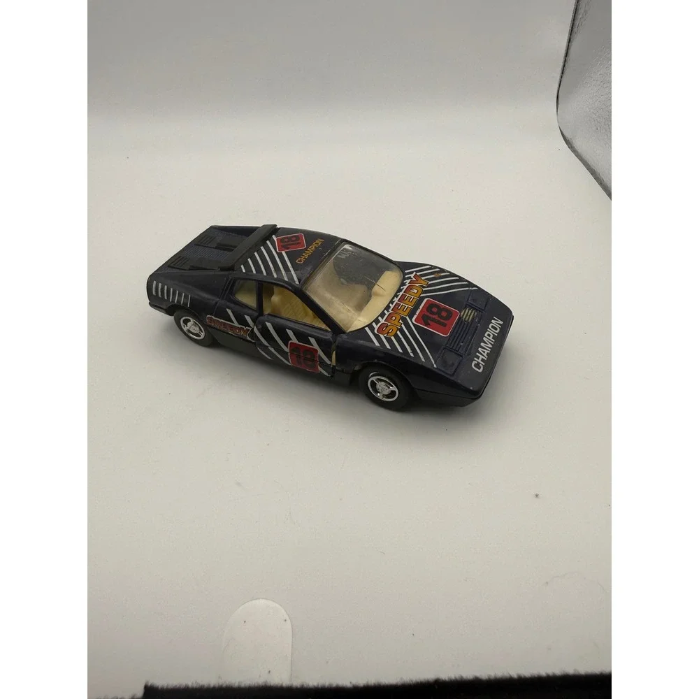 Vintage Speedy Champion 18 Diecast Race Car Black Model 4352 Toy Vehicle